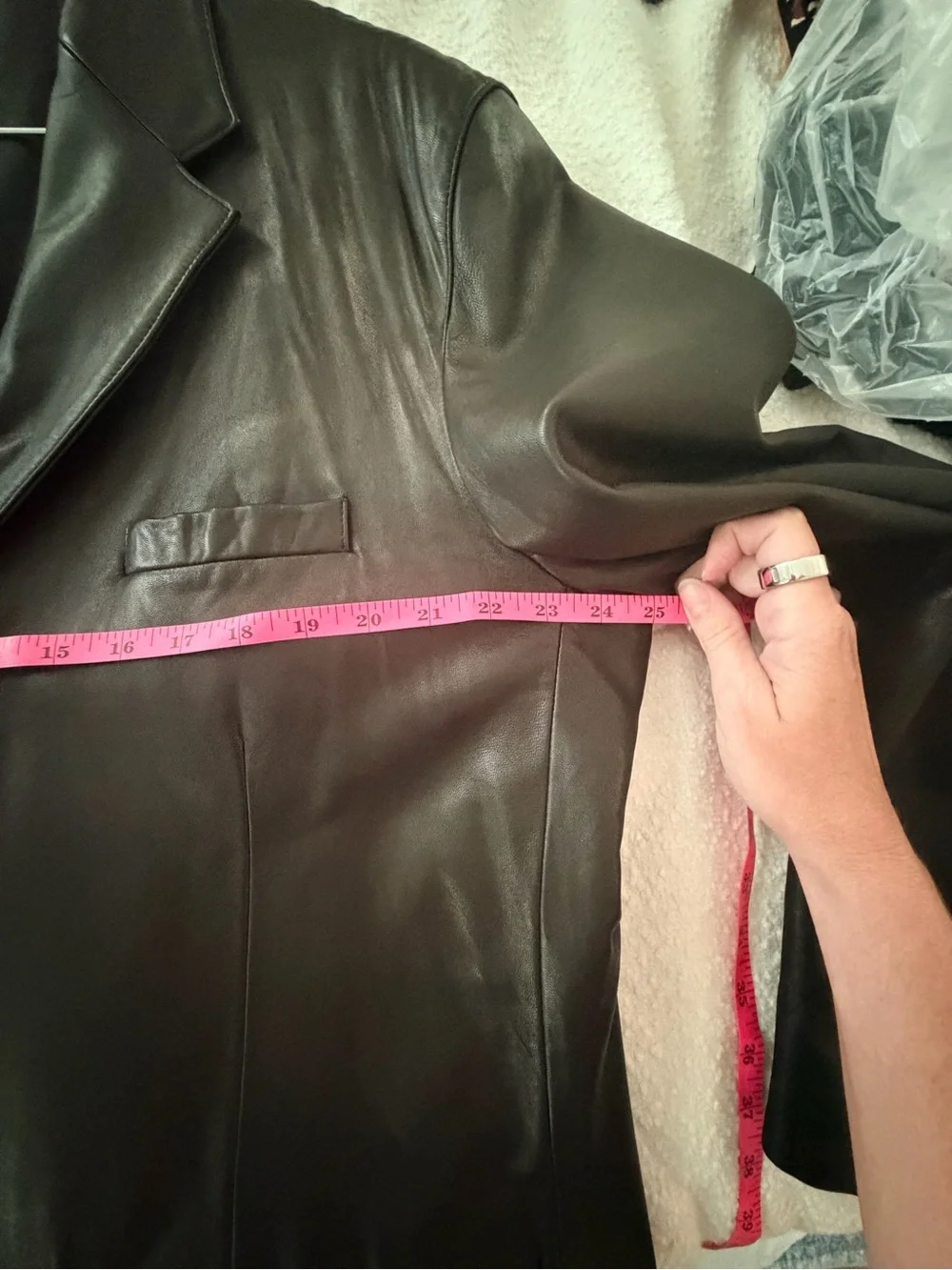 Ralph Ralph Lauren RRL Vintage Black 100% Lamb Leather Blazer Jacket